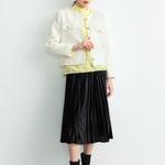 ラウンドネックフラップ装飾ジャケット 裏地付 2色入 - liwisi