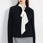 ラウンドネックシワ加工キルトジャケット 裏地付 2色入 - liwisi