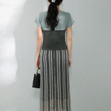 Bi-Color Contrast Casual Knit Top - 3 Colors Available - liwisi