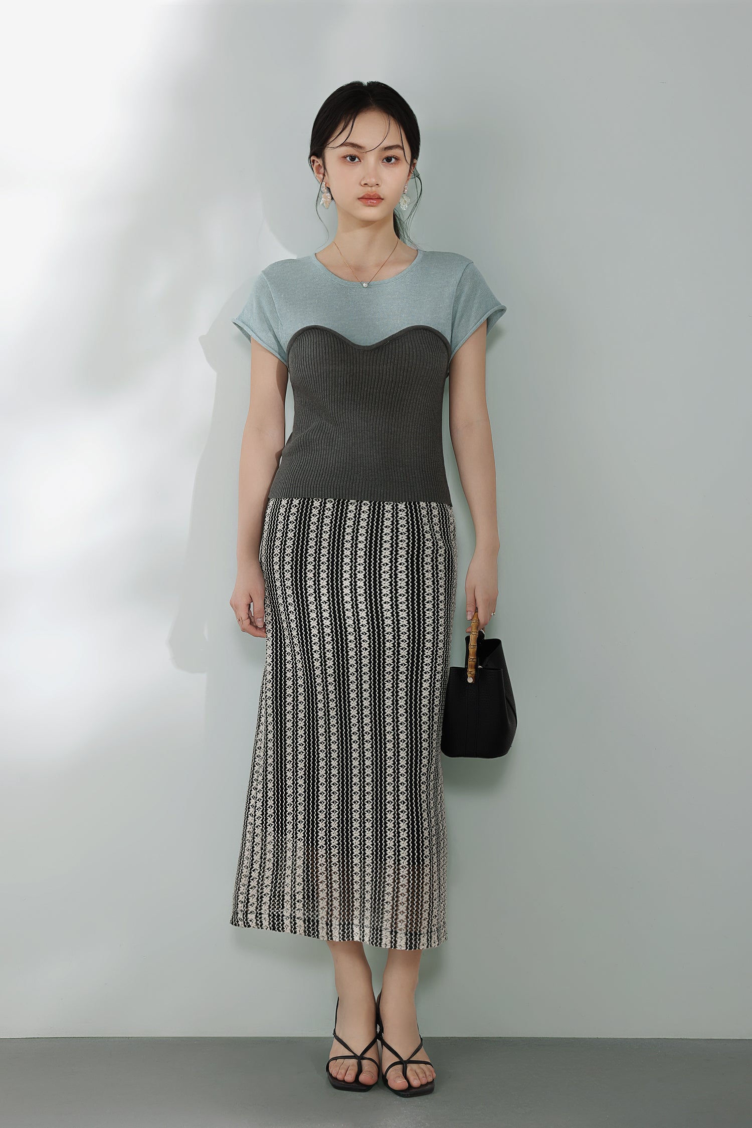 Bi-Color Contrast Casual Knit Top - 3 Colors Available - liwisi