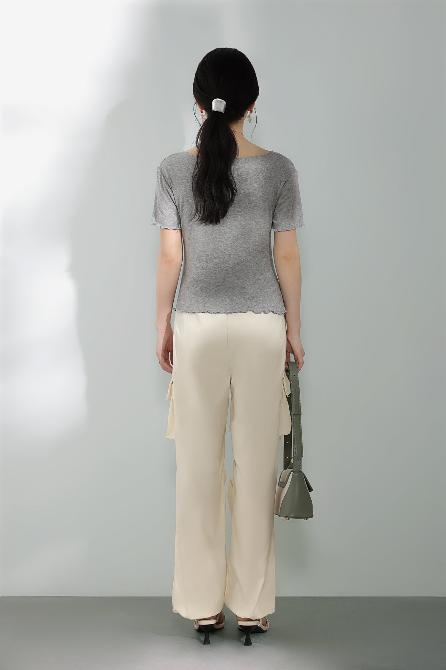 Drawstring hem maxi cargo pants, available in four colors - liwisi