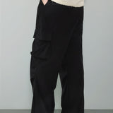 Drawstring hem maxi cargo pants, available in four colors - liwisi