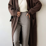 Casual Heavyweight Long Knit Jacket - liwisi