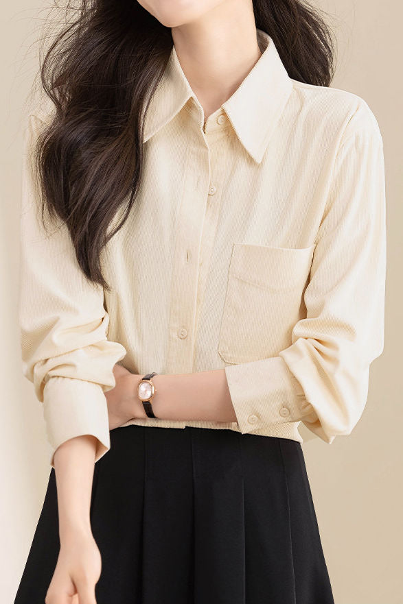 Casual Temperament Corduroy Shirt - liwisi