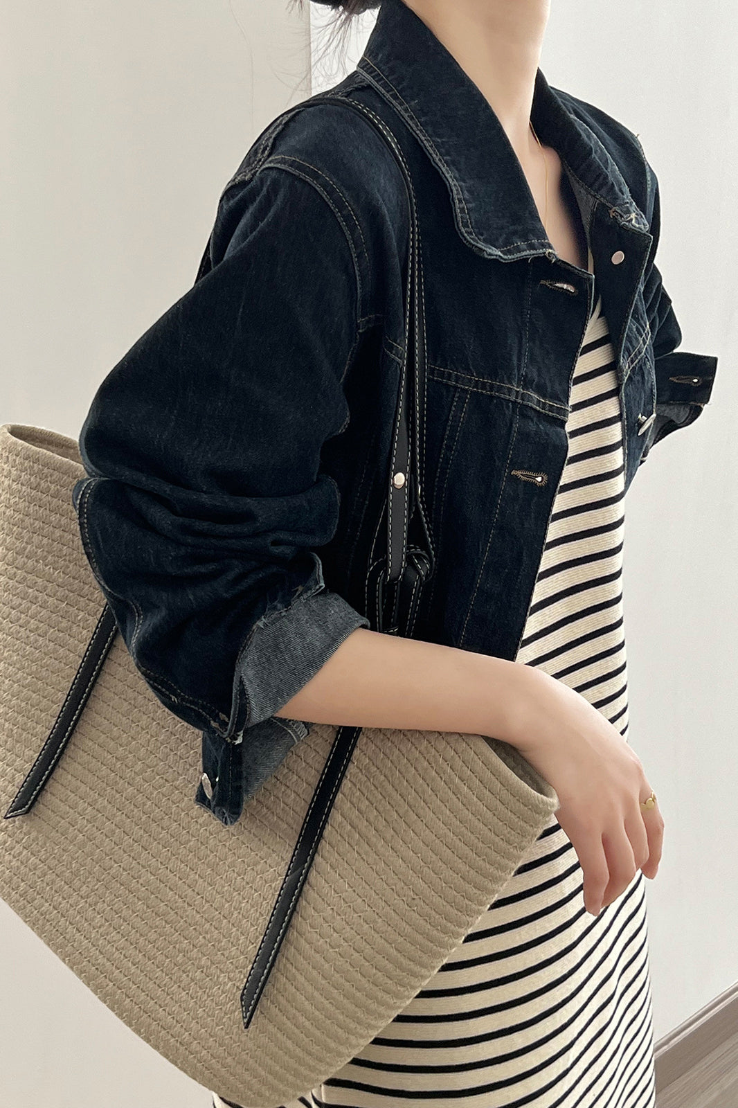 Single Breasted Denim Shirt Jacket - liwisi