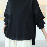 Round Neck Side Drawstring Sweatshirt - 3 Colors Available - liwisi