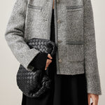 シャネル風テープ装飾ストレートジャケット 裏地付 - liwisi