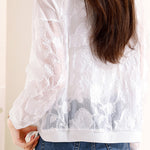 Embroidered Jacquard Drop Shoulder Sun Protection Sukajan - liwisi