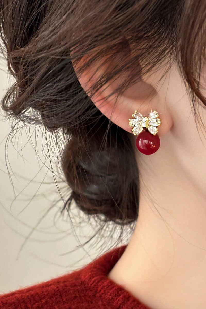 Elegant Bow Pearl Earrings - liwisi