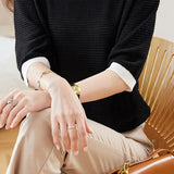 Bi-Color Hem Button Decor Knit Top - 3 Colors Available - liwisi