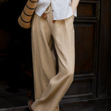 Woven Belt Casual Maxi Pants - 3 Colors Available - liwisi