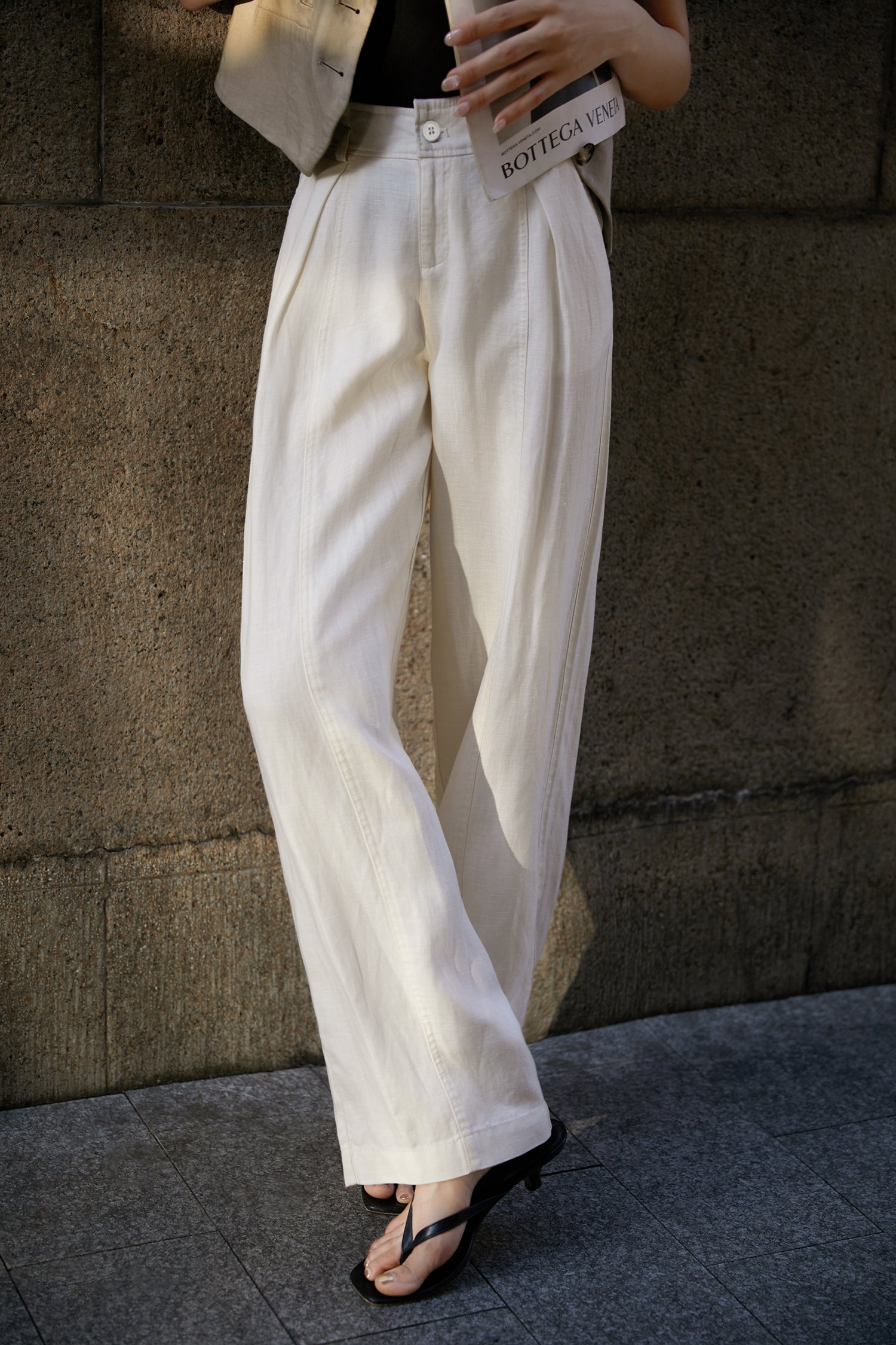 Woven Belt Casual Maxi Pants - 3 Colors Available - liwisi