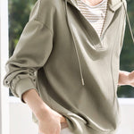 Casual Office Versatile Fake Two-Piece Sweatshirt - liwisi