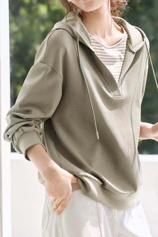 Casual Office Versatile Fake Two-Piece Sweatshirt - liwisi