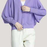 Casual Batwing Sleeve Knitted Cardigan