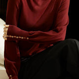 Solid - color casual knitted sweater - liwisi
