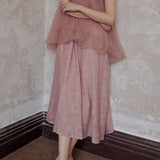 Halter Neck Tulle Contrast Ombre Long Dress with Lining - 3 Colors Available - liwisi