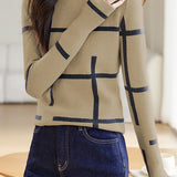 Irregular striped knitted shirt - liwisi