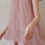 Halter Neck Tulle Contrast Ombre Long Dress with Lining - 3 Colors Available - liwisi