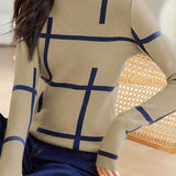 Irregular striped knitted shirt - liwisi