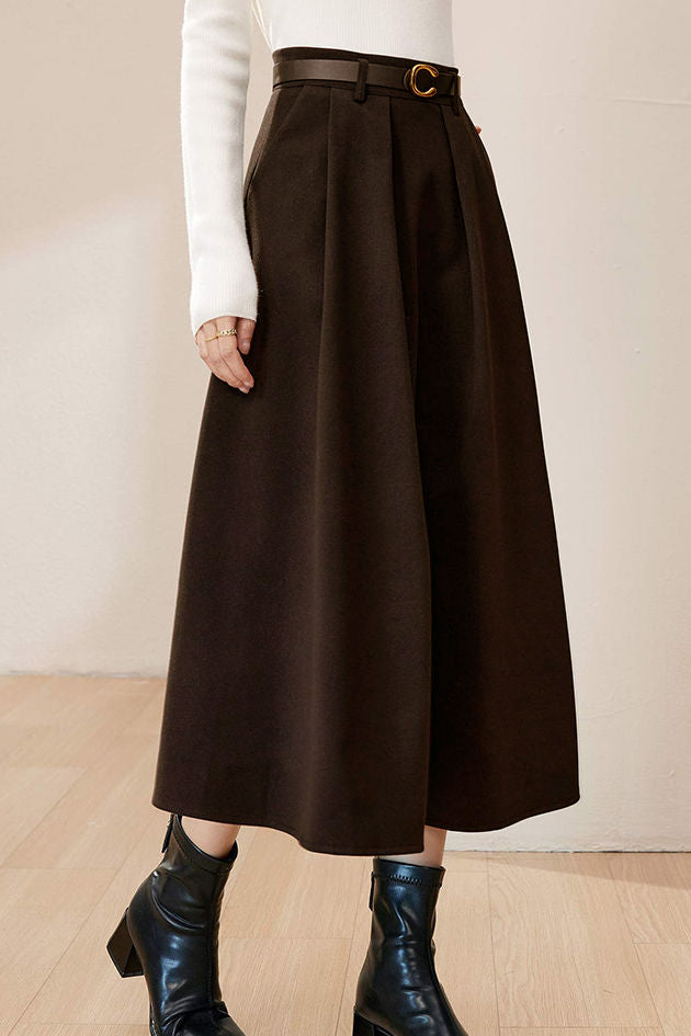 High-waisted A-line skirt - liwisi