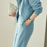 Two-Piece Set: Hooded Embroidered Jacket + Easy Waist Pants - liwisi