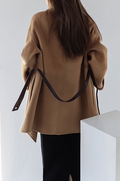 Elegant and Intellectual Women's Loose Wool Coat - 2 Colors Available - liwisi