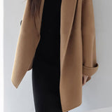 Elegant and Intellectual Women's Loose Wool Coat - 2 Colors Available - liwisi
