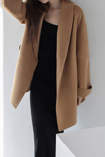 Elegant and Intellectual Women's Loose Wool Coat - 2 Colors Available - liwisi