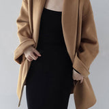 Elegant and Intellectual Women's Loose Wool Coat - 2 Colors Available - liwisi
