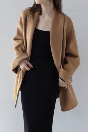 Elegant and Intellectual Women's Loose Wool Coat - 2 Colors Available - liwisi
