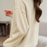 Dog Pattern Embroidered Patchwork Long Sleeve Casual Sweatshirt - 3 Colors Available - liwisi