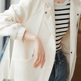Textured Hooded Jacket - 2 Colors Available - liwisi