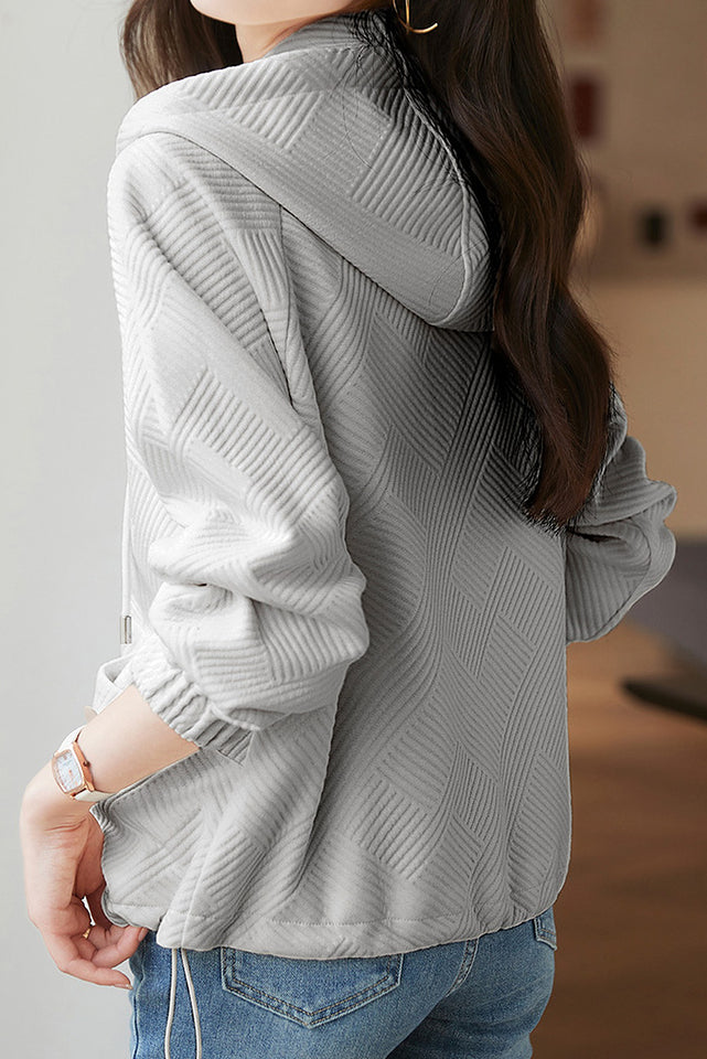 Textured Hooded Jacket - 2 Colors Available - liwisi