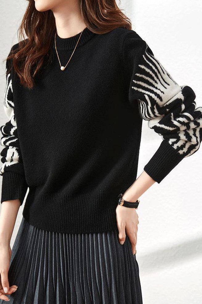 Casual Commuter Loose Round Neck Knit Top - liwisi