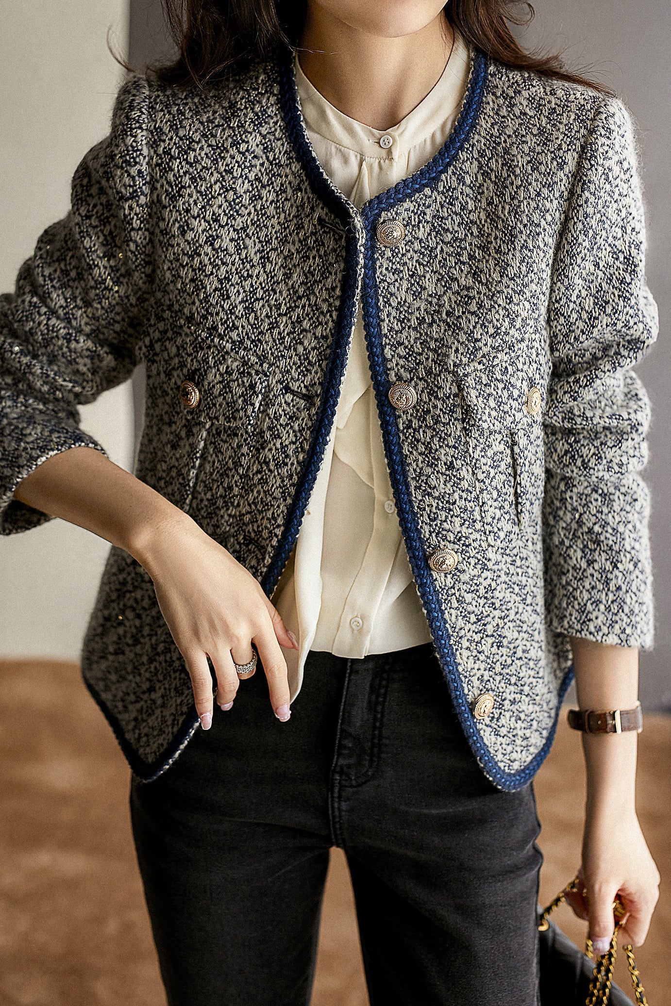 Fashionable Elegant Boucle Coat - liwisi
