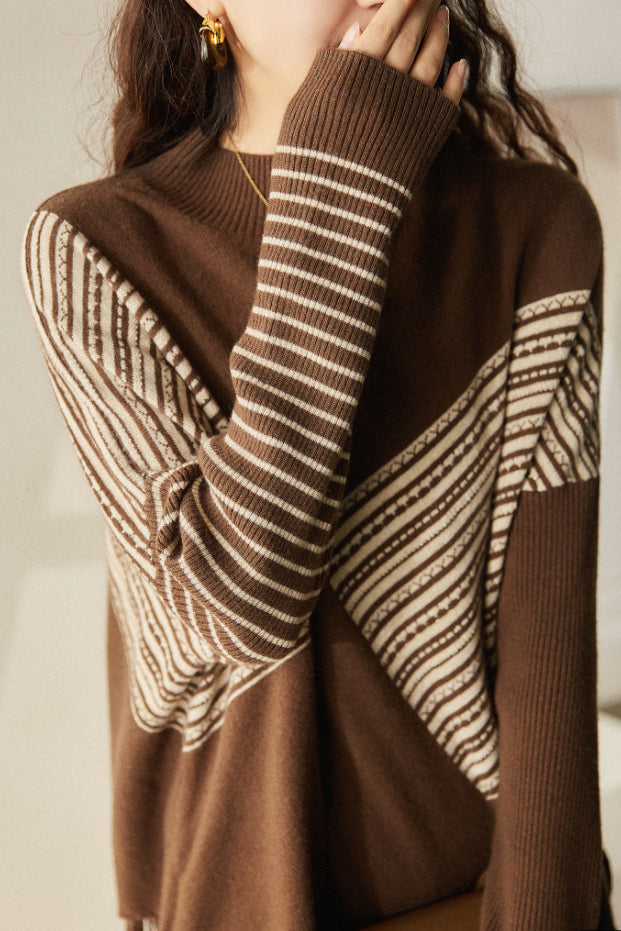 Casual Mock Neck Fringe Knitwear in 2 Colors - liwisi