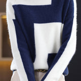 High Neck Color Block Knit Top in 4 Colors - liwisi