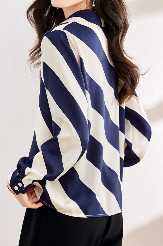 Striped Collared Shirt - liwisi