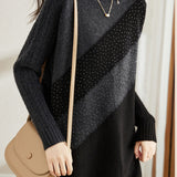 Elegant Long Knit Sweater - liwisi