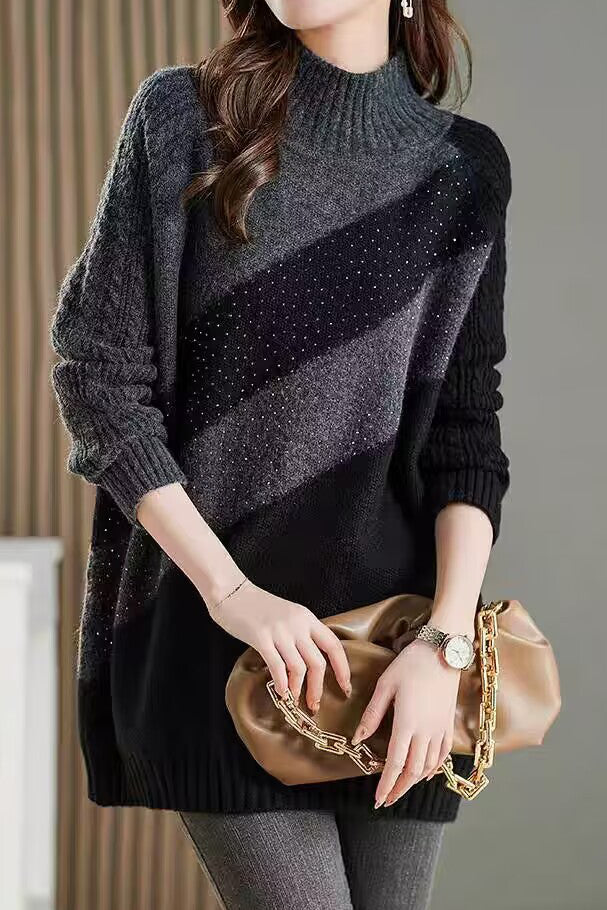 Elegant Long Knit Sweater - liwisi