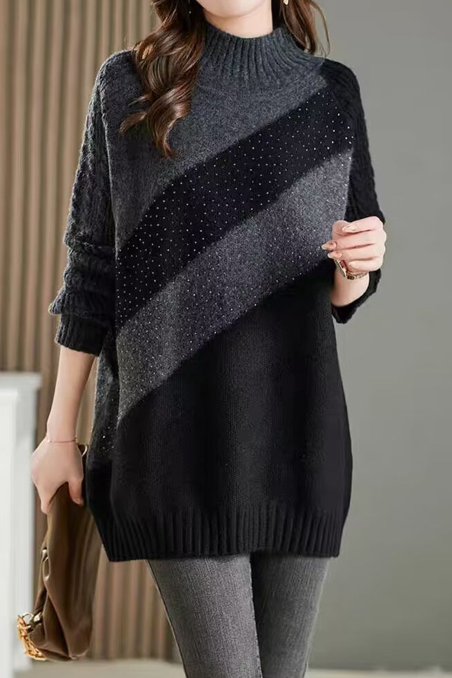 Elegant Long Knit Sweater - liwisi