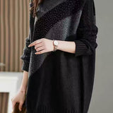 Elegant Long Knit Sweater - liwisi