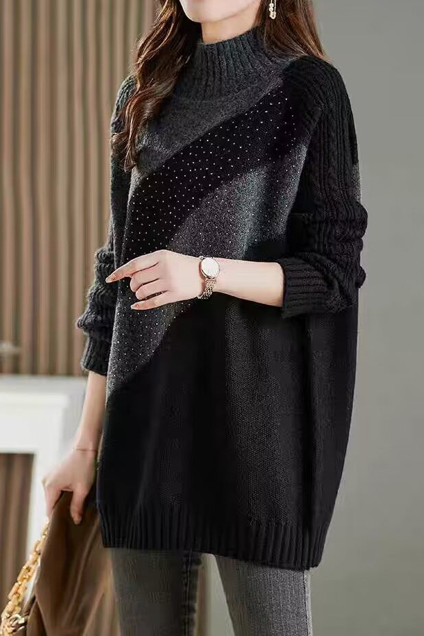Elegant Long Knit Sweater - liwisi
