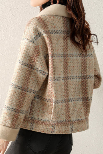 Elegant Lapel Short Wool Coat - liwisi