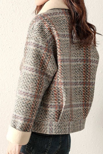 Elegant Lapel Short Wool Coat - liwisi