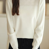 Half Turtleneck Jacquard Sweater Knit Base - liwisi
