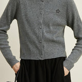 Crew Neck Sequin Knit Cardigan - liwisi