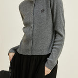 Crew Neck Sequin Knit Cardigan - liwisi