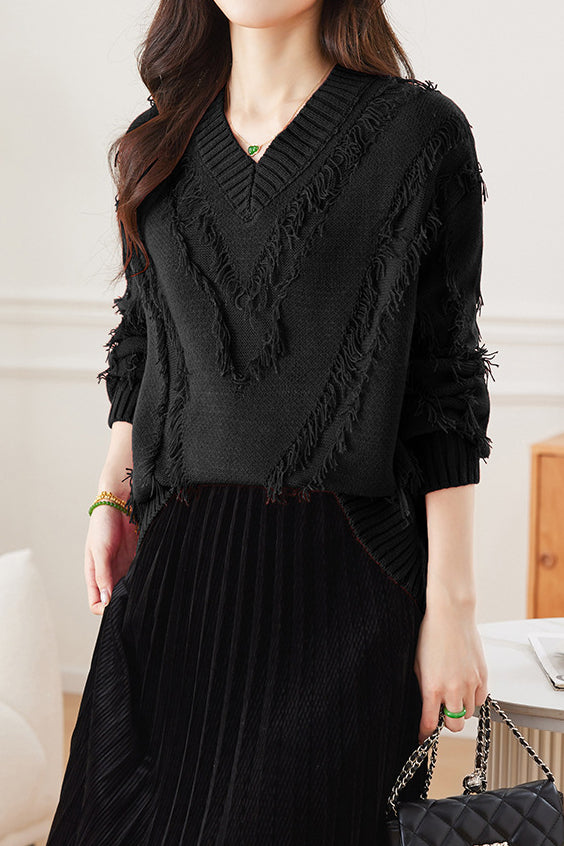 Whisker Detail Knit Top - liwisi